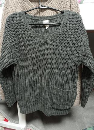 Свитер пуловер крупного плетения