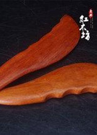 Скребок из сандалового камфорного дерева для массажа Гуаша Нож