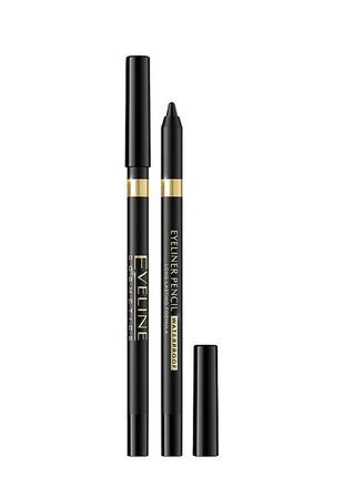 Eveline cosmetics eyeliner pencil, водостійкий олівець для оче...