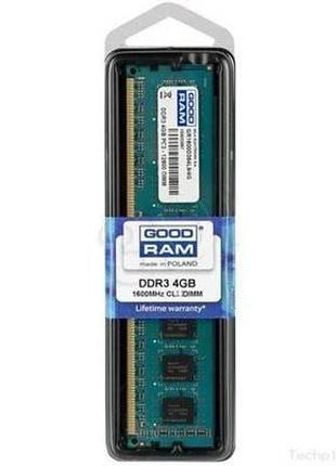 Модуль памяти для компьютера DDR3 4GB 1600 MHz Goodram (GR1600...