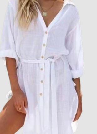 Женская туника, рубашка для пляжа с поясом z.five 6 цветов  020мш