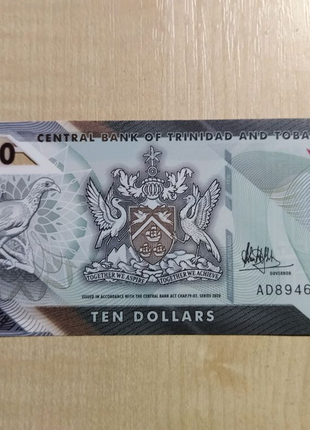 🇹🇹 Тринидад и Тобаго 10 TT$ долларов UNC