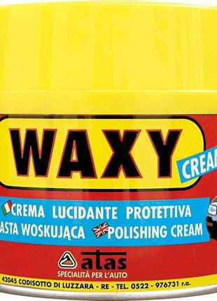 Полироль кузова ATAS WAXY CREAM 250 ml паста + губка / Твердый...