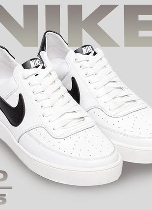 Чоловічі кросівки nike white leather білі / чоловічі шкіряні к...