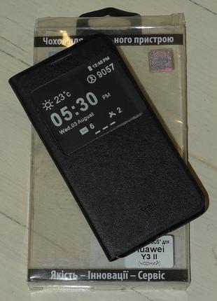Чехол Dengos Flipp-Book Call ID для Huawei Y3 II black 0820