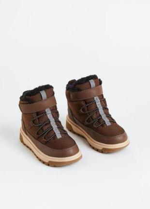 Зимние ботинки, термо ботинки h&amp;m, 32 poзмер, стелька 20,8 см