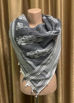 Двухсторонний шарф платок арафатка Цвет чёрно-белый