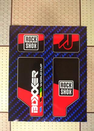 Rock Shox BOXXER наклейки на вилку велосипеда (червоний)