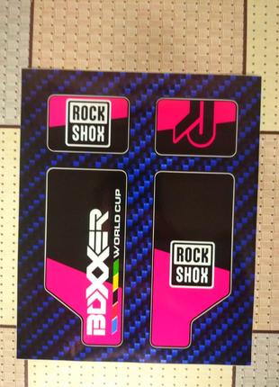 Rock Shox BOXXER наклейки на вилку велосипеда (рожевий)