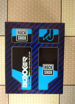 Rock Shox BOXXER наклейки на вилку велосипеда (блакитний)