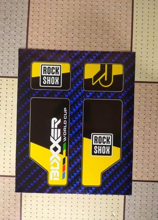 Rock Shox BOXXER наклейки на вилку велосипеда (жовтий)