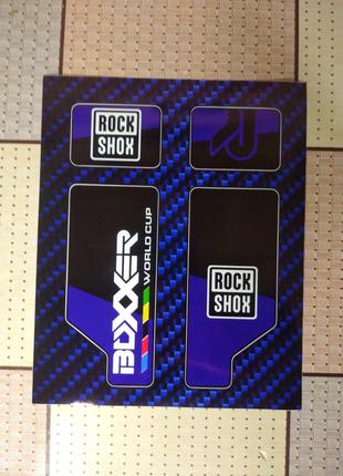 Rock Shox BOXXER наклейки на вилку велосипеда (синій)