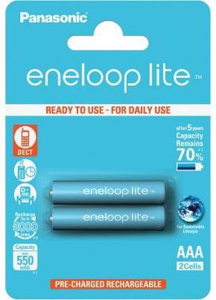 Аккумулятор Panasonic Eneloop Lite AAA 550mAh NI-MH * 2 (BK-4L...