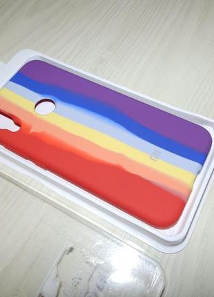 Чехол silicone case для xiaomi redmi note 7 rainbow радуга