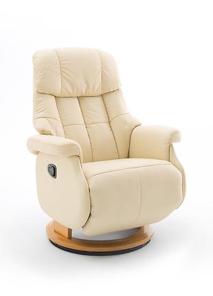 Комфортне крісло-реклайнер Relax Calgar L Chair Creame стелаж Нат