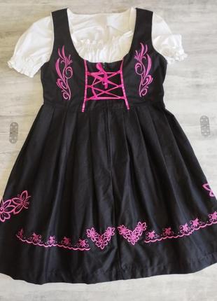 Баварское платье дирндль октоберфест коттоновый сарафан