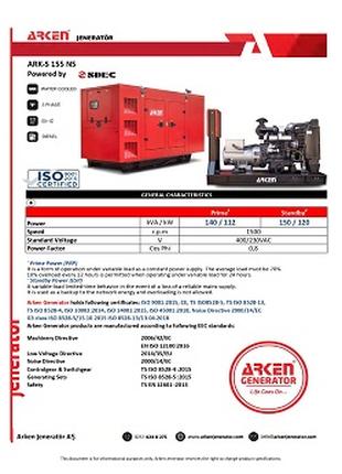 Дизельный генератор ARKEN 155