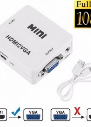 Адаптер HDMI to VGA (переходник, конвертер, 720p/1080p) перехо...