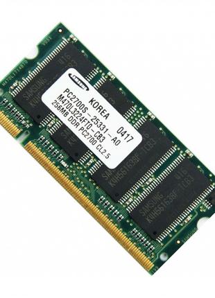 Оперативная память SO-DIMM DDR Samsung 256MB PC2700 333MHz, M4...