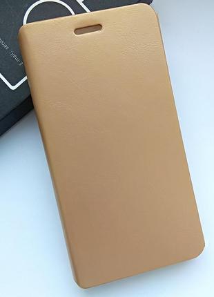 Чехол книжка для LG G4s Original Flip Cover золотистая
