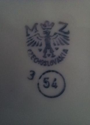 Вінтажні тарілки порцеляна MZ ЧССР в упаковці. 6 штук  1950 року.