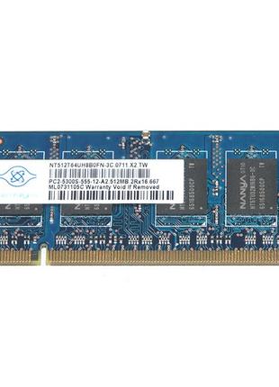 Оперативная память SO-DIMM DDR2 Nanya 512MB PC2-5300 667MHz,
N...