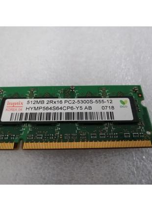 Модуль памяти для ноутбука Hynix 512MB PC2-5300 DDR2-667MHz БУ