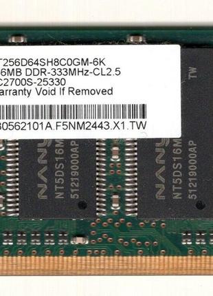 Модуль памяти для ноутбука NANYA NT256D64SH8C0GM-6K 256MB DDR-...