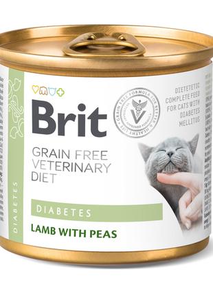 Лікувальний вологий корм Brit VetDiets для котів у разі цукров...