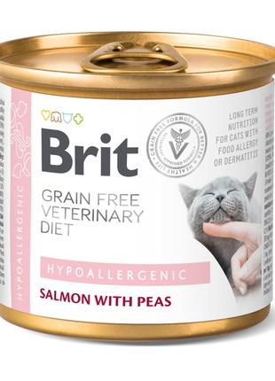 Лечебный влажный корм Brit VetDiets для котов с пищевой аллерг...