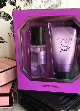 Подарунковий набір victoria’s secret duo set gift box love spe...