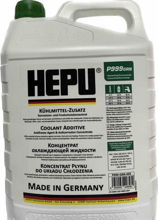Hepu Antifreeze Зеленый G11 концентрат , 5L,P999-GRN-005