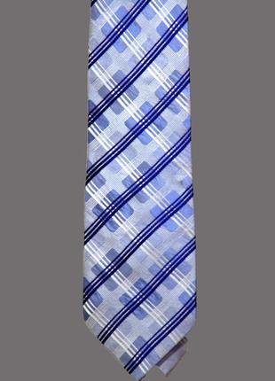 Роскошный шёлковый галстук сине-голубого цвета