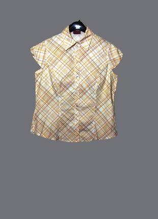 Летняя блуза/рубашка в косую клетку