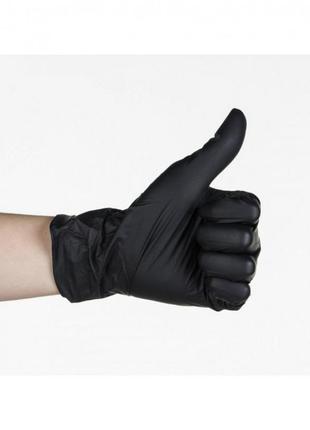Нитриловые перчатки черного цвета