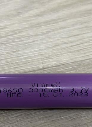 Аккумулятор для фонариків 18650 фиолетовый 3000 mah