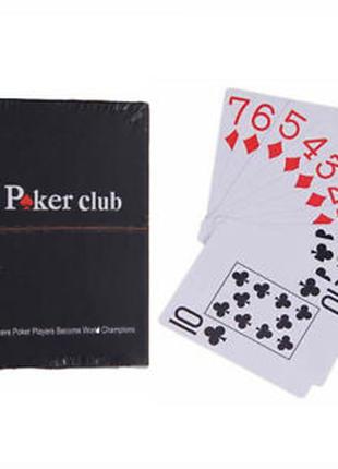 Пластиковые игральные покерные карты Poker Club