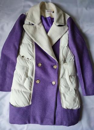 Оригінальне комбіноване пальто, р.xs-s