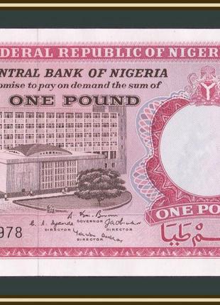 Нигерия 1 фунт 1967 год UNC №517