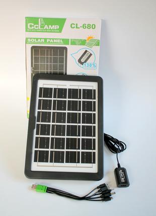 Портативна сонячна панель SOLAR PANEL CL-680 для заряджання см...