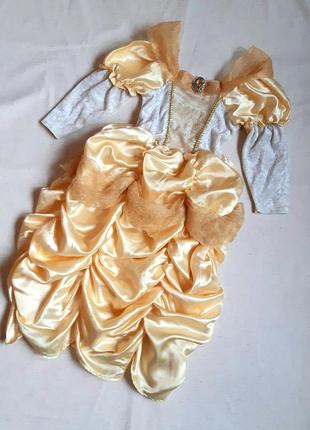 Платье желтое карнавальное бель красавица и чудовище на 2-4 года