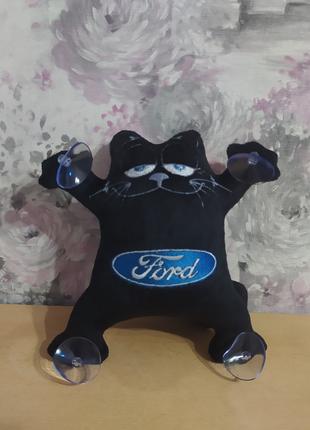 Игрушка кот Саймона в машину c вышивкой форд черный подарок авто