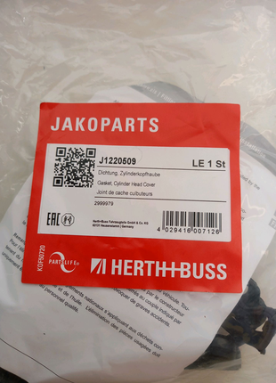 Прокладка клапанної кришки HERTH+BUSS JAKOPARTS J1220509