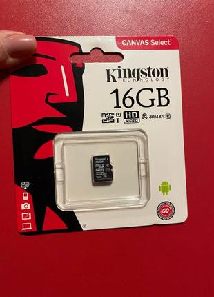 Флешка micro card Kingston 16GB 16 GB
