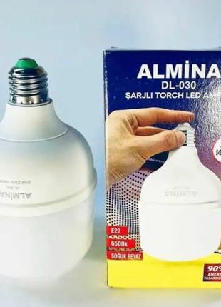 Енергозберігаюча LED лампа з вбудованим акамулятором ALMINA 30 Вт