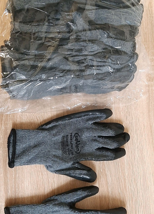 Оригинальные трикотажные перчатки SeVen, c черным латексным покры