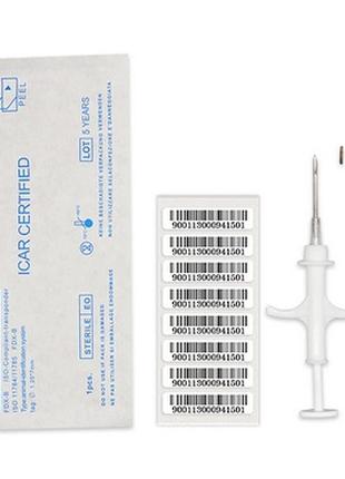 Микрочипы чипы для животных мини чип чипирования  размер 1,25*8мм
