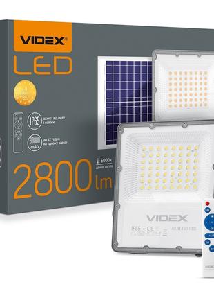 LED прожектор автономний VIDEX 30W 5000K