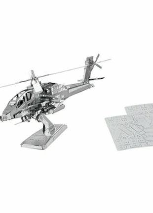 3d пазл вертолет, металл