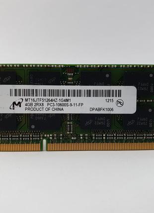 Оперативная память для ноутбука SODIMM Micron DDR3 4Gb 1333MHz...